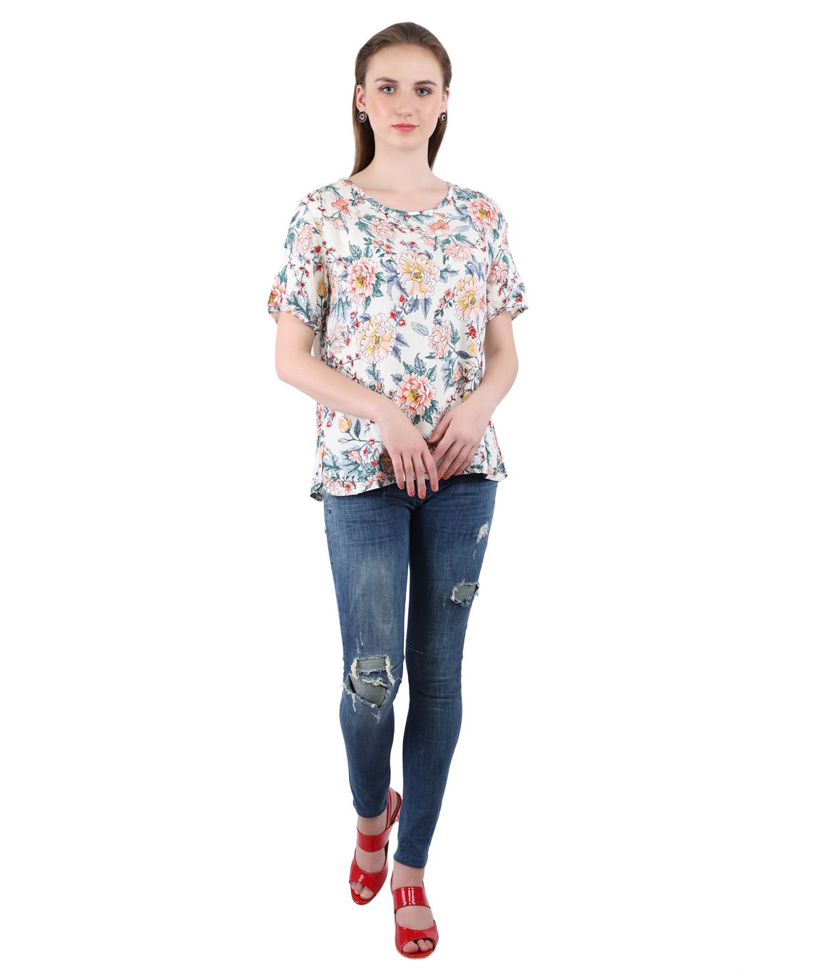 Swag  Imported  Streachable Fabric Cotton Top For Women
