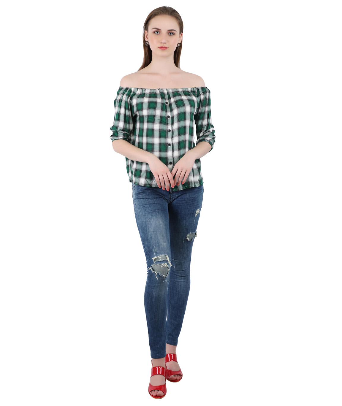Swag  Imported  Streachable Fabric Cotton Top For Women