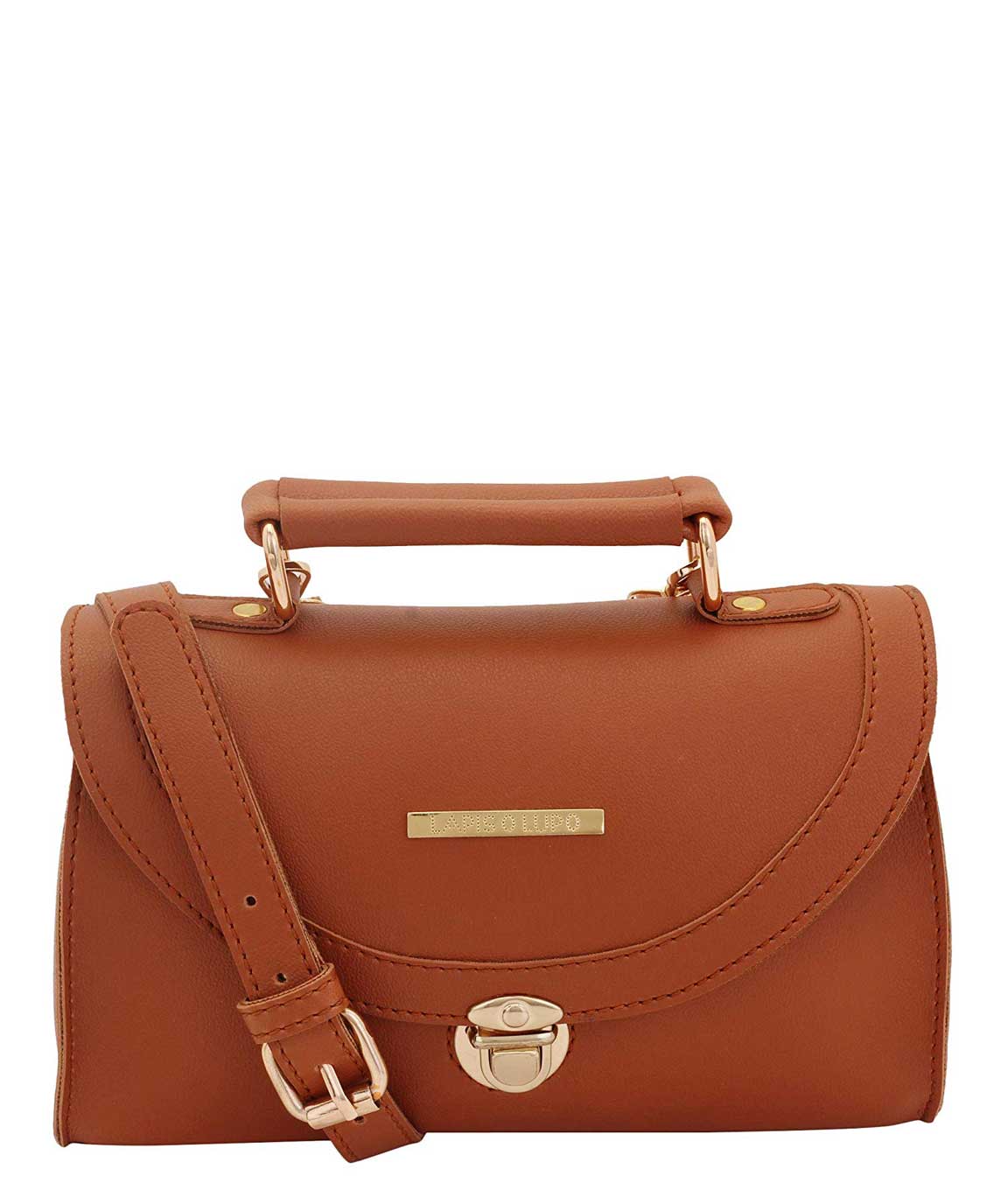 Lapis O Lupo Solid Tan Women Sling Bag (Tan)