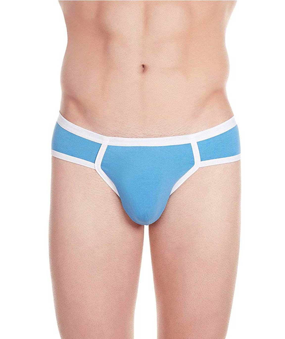 La Intimo Men`s Blue Cotton Spandex Archaic Brief