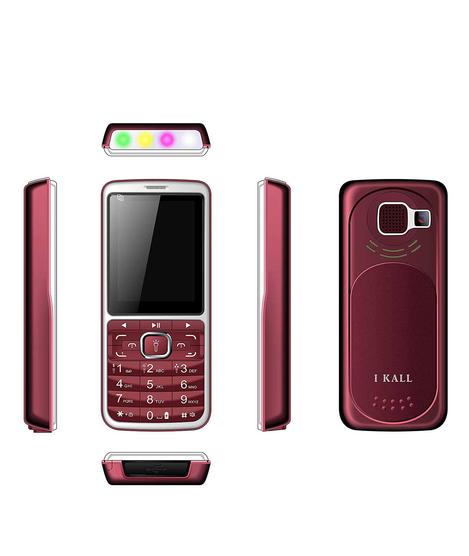 IKALL K40 Multimedia Mobile- Red Black