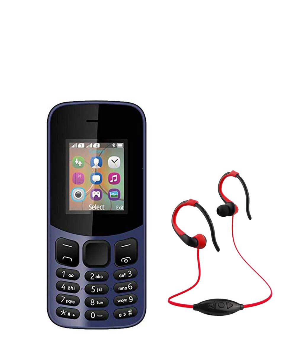 IKALL K12 Bar Mobile Phone & Mp3 Neck Band Combo
