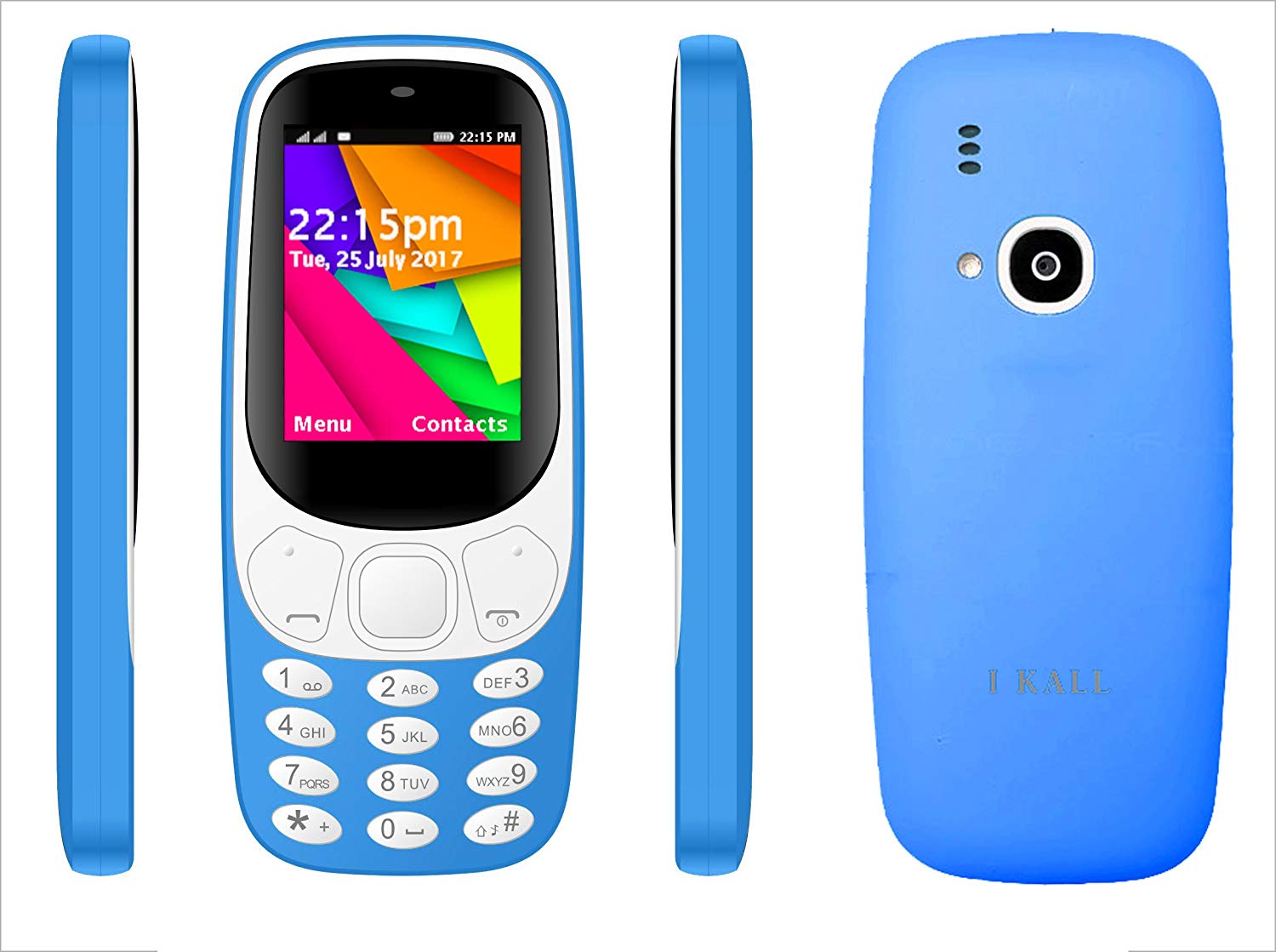 IKALL K35 Basic Feature Mobile Phone (Light Blue, 64MB)