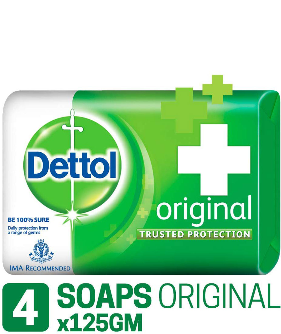 Dettol Original Soap, 125gm (Pack Of 4)