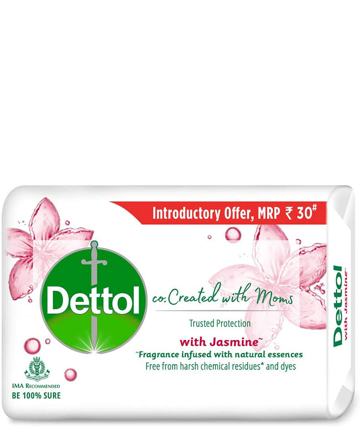 Dettol Tulsi Bathing Soap 75gm, Pack of 10 (Co-created with moms)