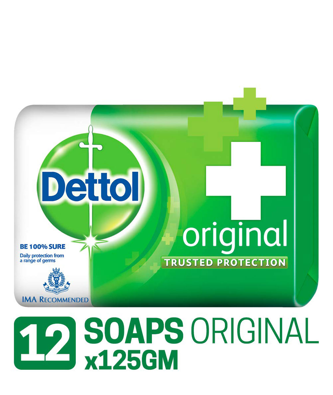 Dettol Germ Protection Bathing Bar Soap - 125 gm (Original, Pack of 12)
