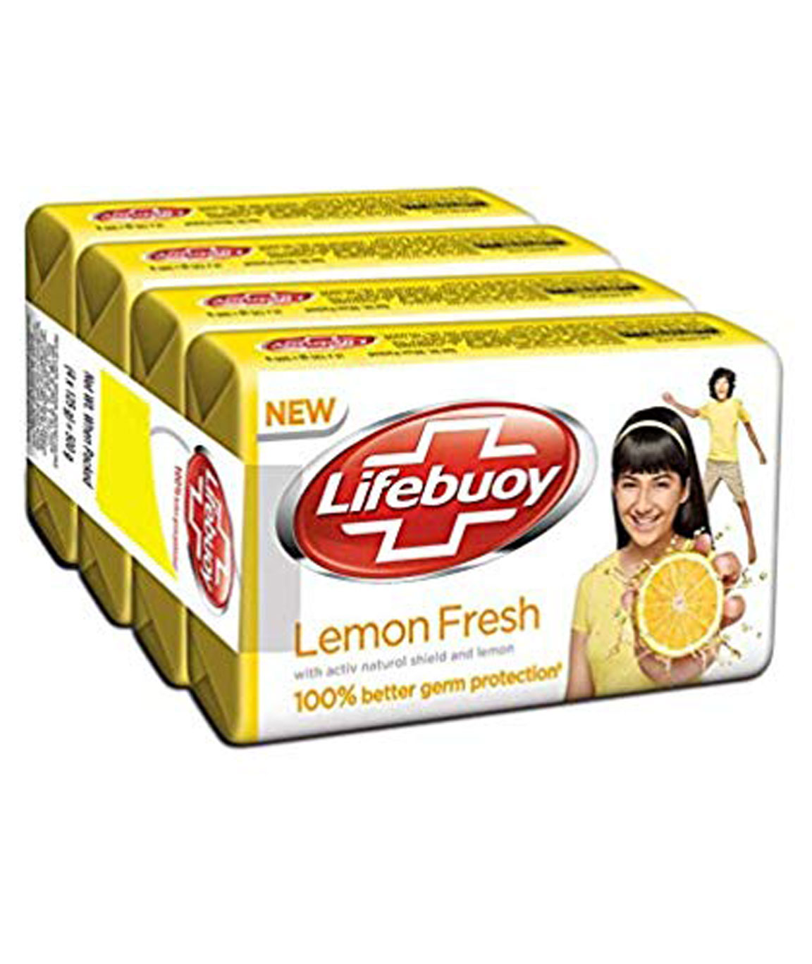 Lifebuoy Lemon Fresh Soap Bar pack of 4 1 Free 125gm by scoutBAR
