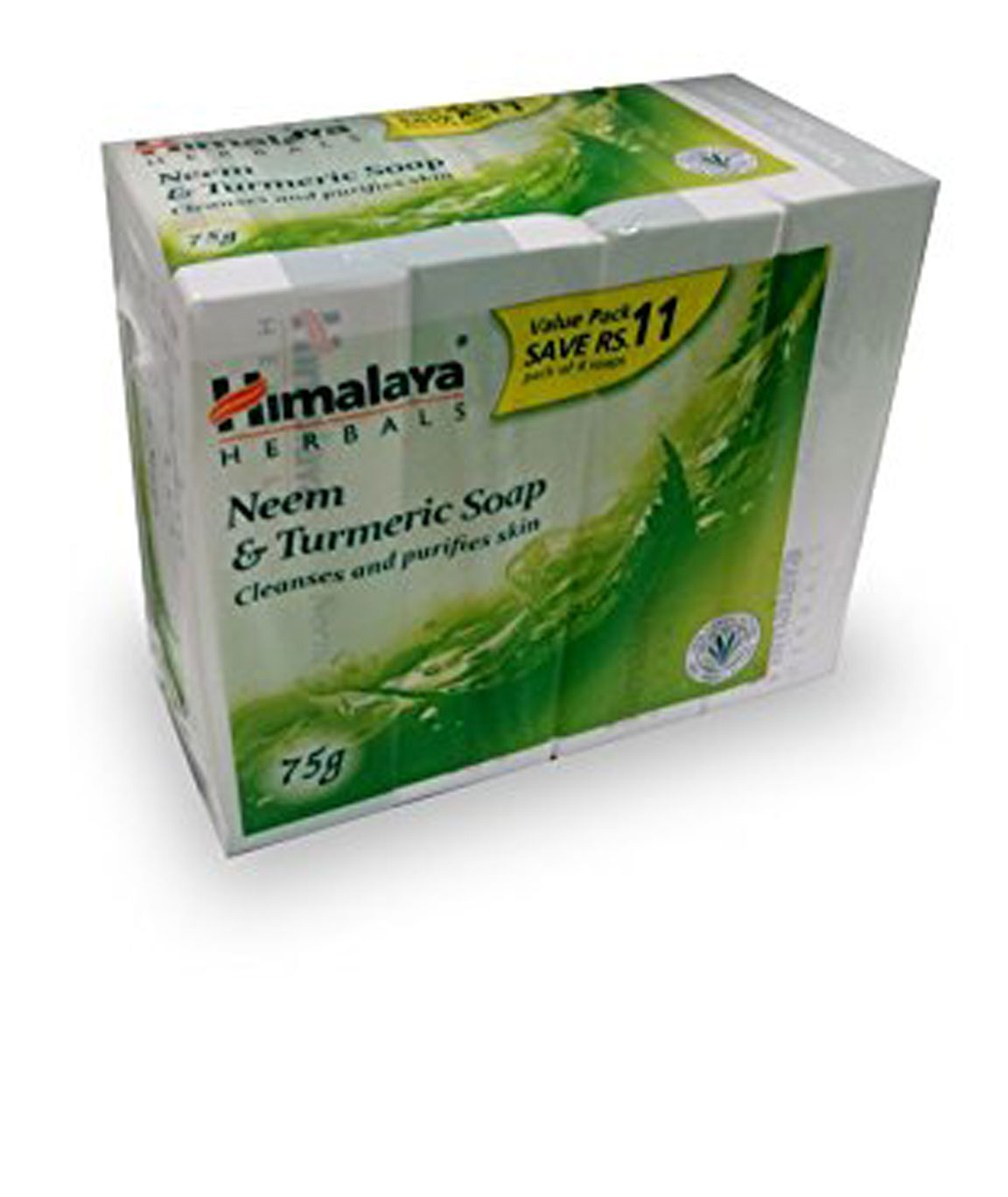 Himalaya Neem and Turmeric Soap, 75gm (Pack of 4 - Save Rupees 11)