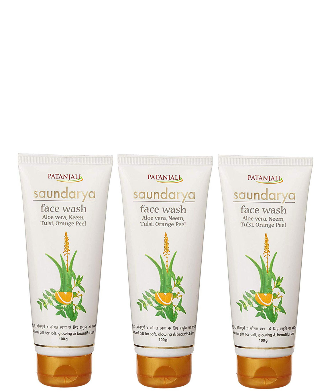 PATANJALI Saundarya Face Wash, 100gm (Pack of 3)