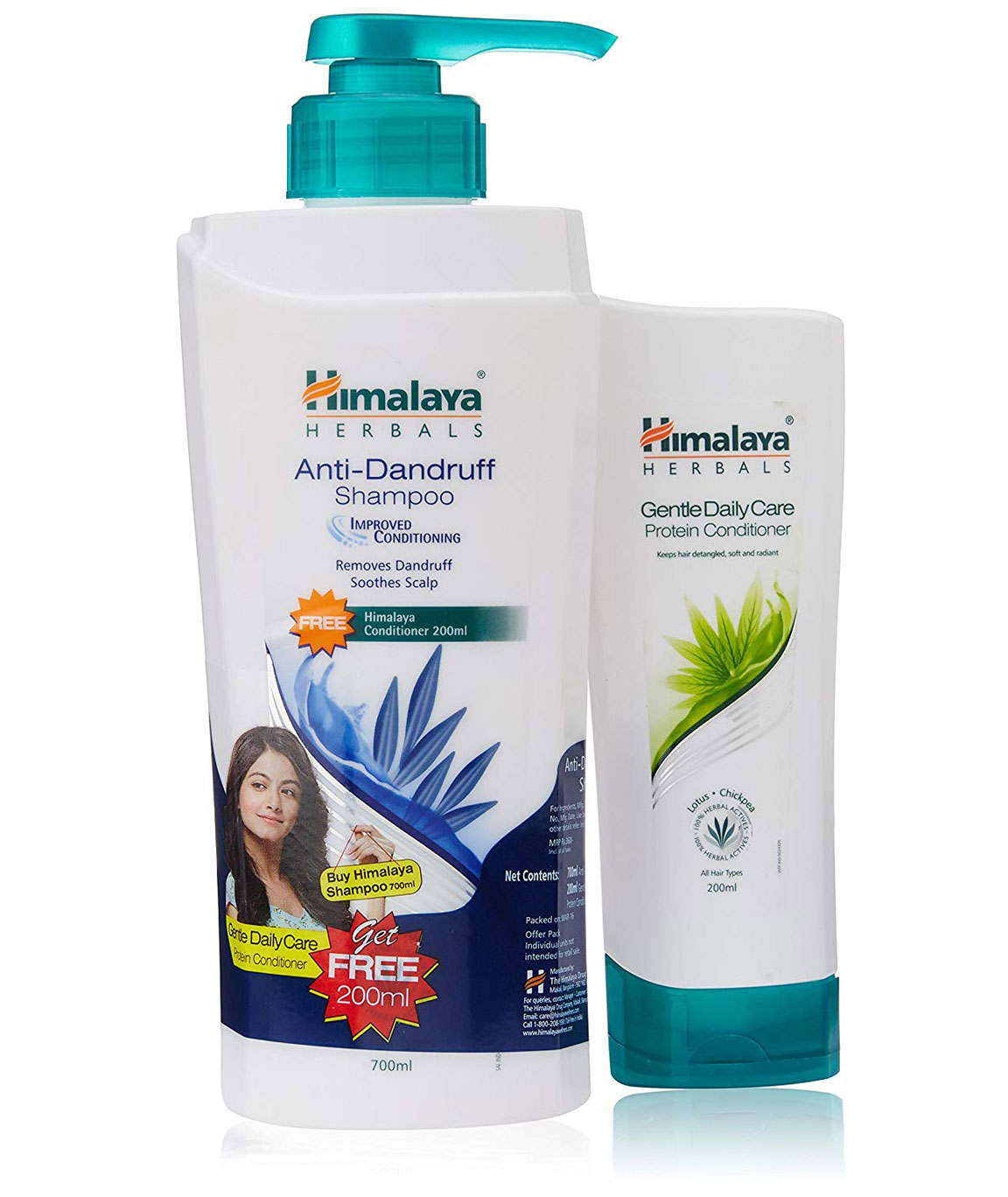 Himalaya Anti Dandruff Shampoo, 700ml with Free Himalaya Gentle Daily Care Protein Conditioner, 200ml