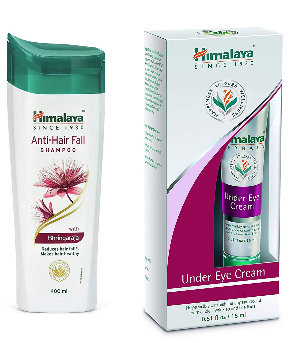 Himalaya Herbals Anti Hair Fall Shampoo, 400ml & Herbals Under Eye Cream, 15ml Combo
by Himalaya
