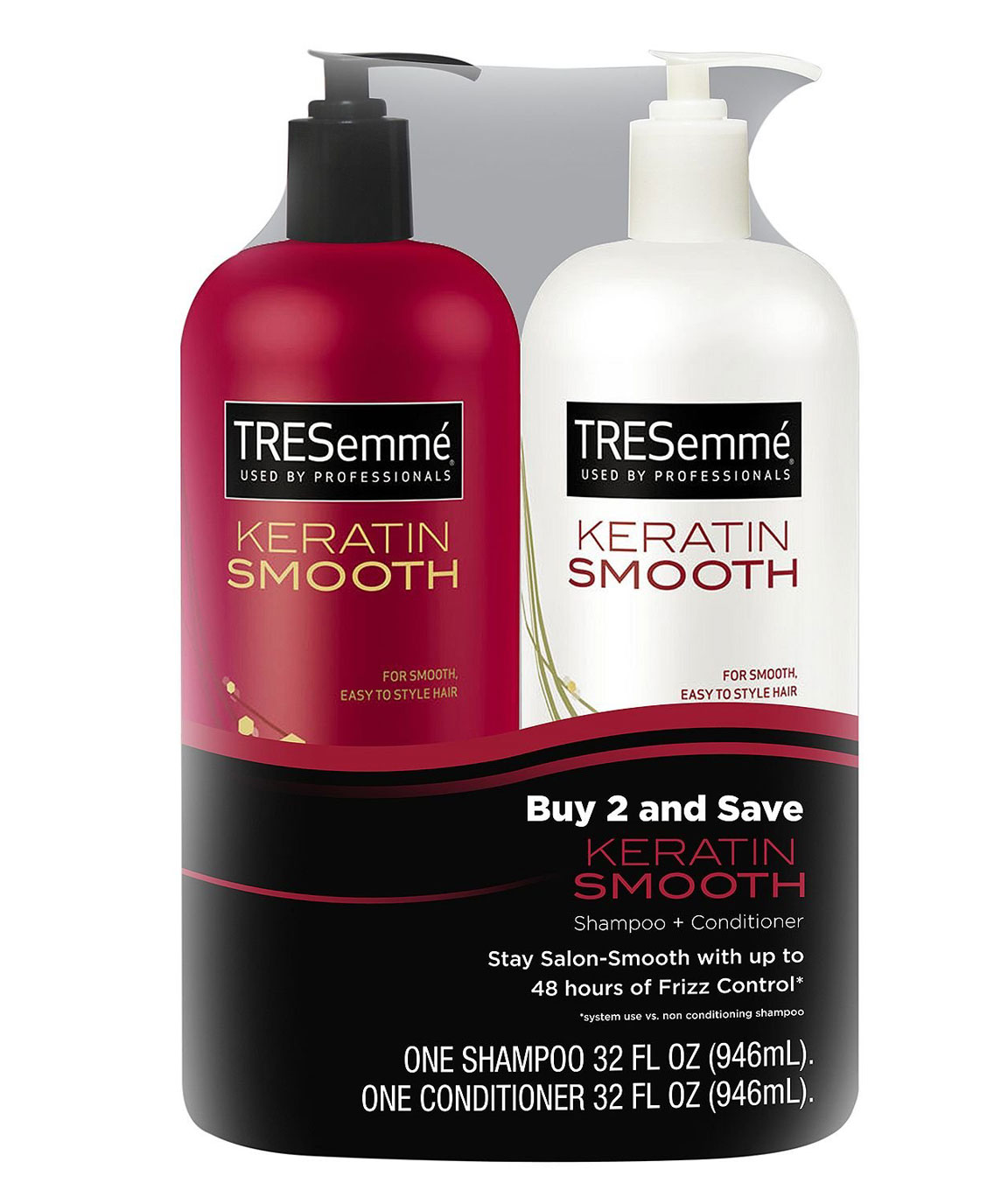 TRESemme Keratin Smooth Shampoo and Conditioner, 32 fl. Oz