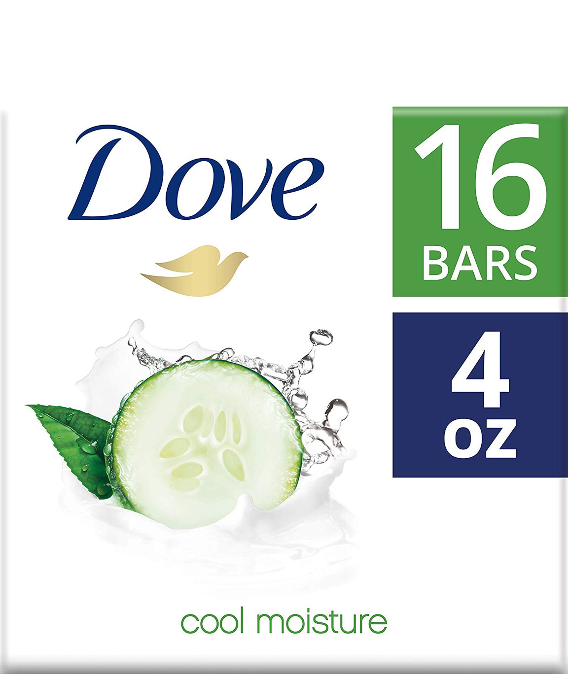 Dove go fresh Beauty Bar, Cucumber and Green Tea 4 oz, 16 Bar