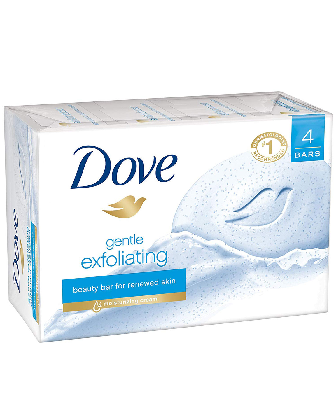 Dove: Gentle Exfoliating 1/4 Moisturizing Lotion Beauty Bar, 4 Ct