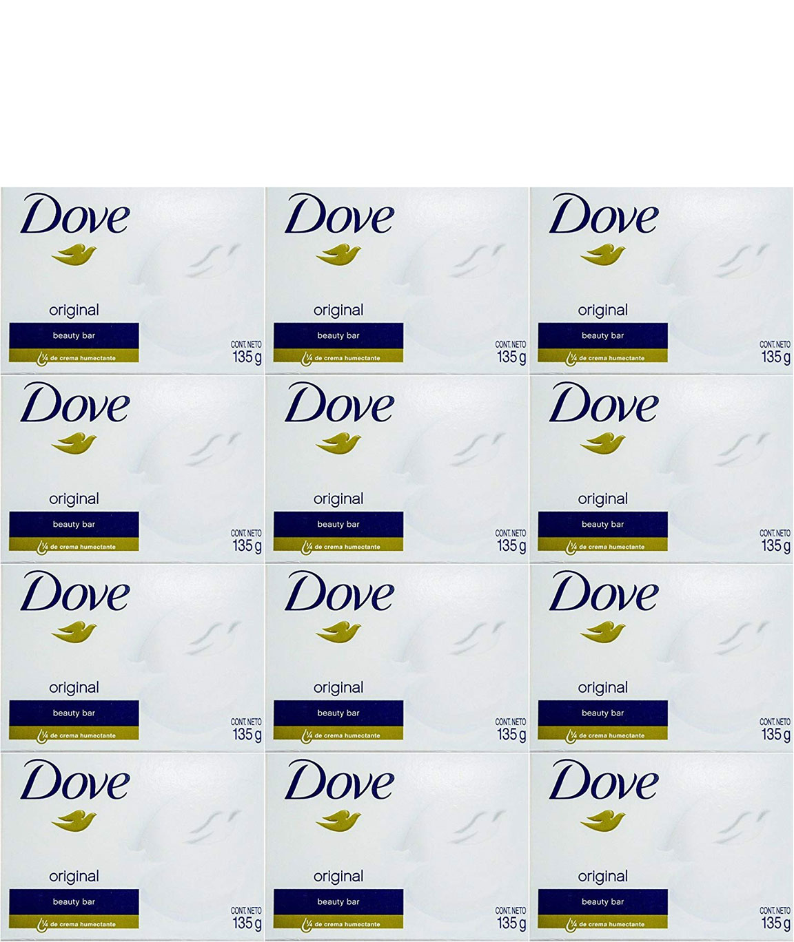 Dove White Cream Bar 4.75 Oz / 135 Gr (Pack Of 12)