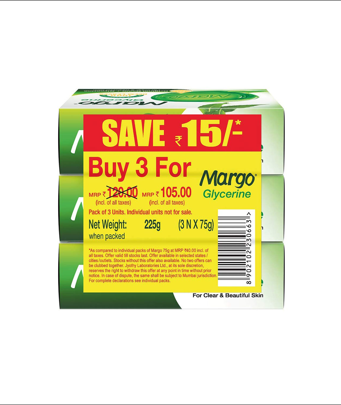 Margo Glycerine, 75g (Pack of 3)