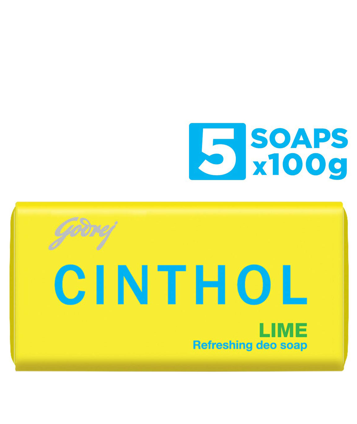 Cinthol Lime Bath Soap 100gm (Pack of 4) + 100gm FREE