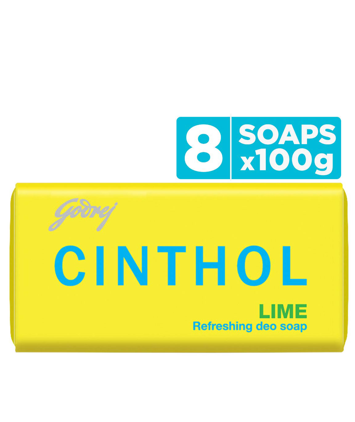 Cinthol Lime Bath Soap, 100gm (Pack of 8)