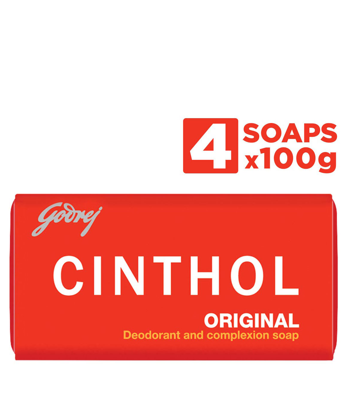 Cinthol Original Bath Soap, 100gm(Pack of 4)