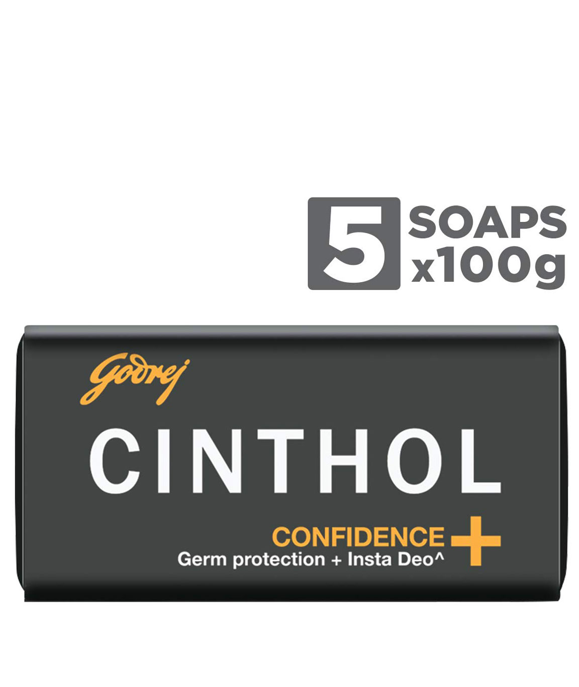 Cinthol Confidence+ Bath Soap, 100gm (Pack of 4) + 100gm FREE