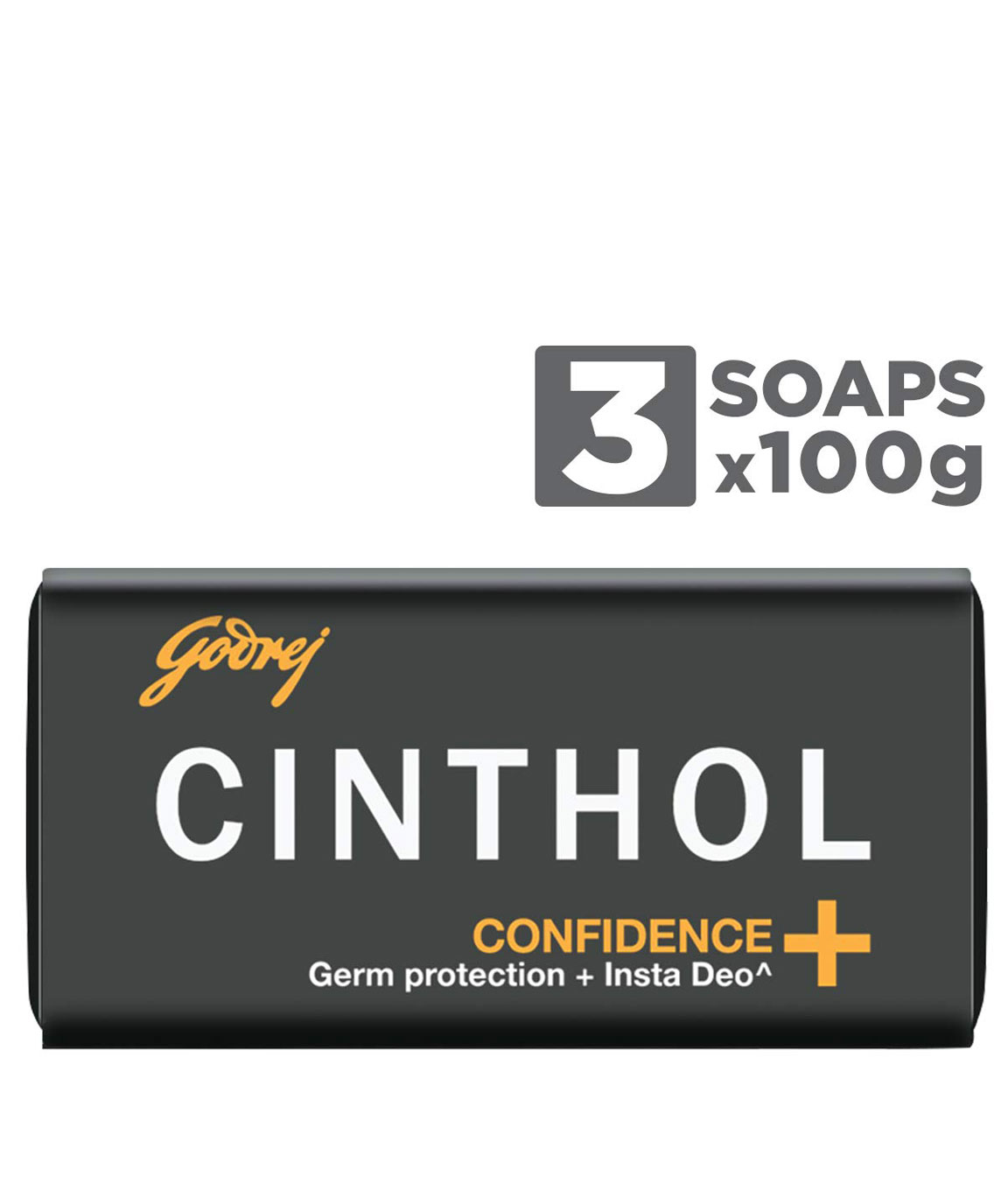 Cinthol Confidence+ Bath Soap, 100gm (Pack of 3)