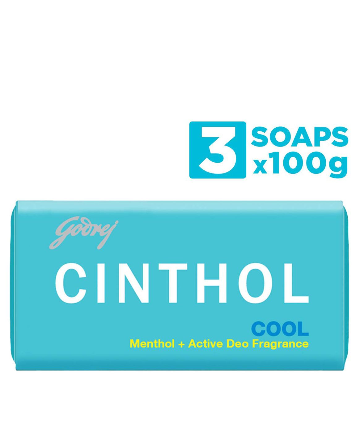 Cinthol Cool Bath Soap, 100gm (Pack of 3)