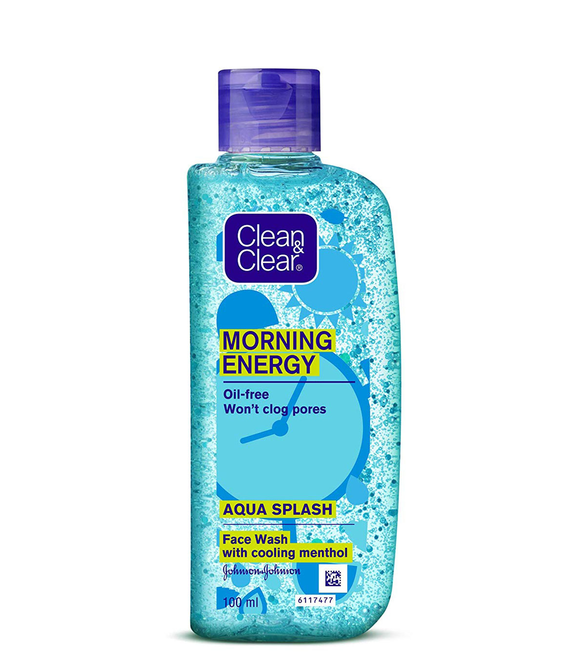 Clean & Clear Morning Energy Aqua Splash Face Wash, Blue, 100 ml