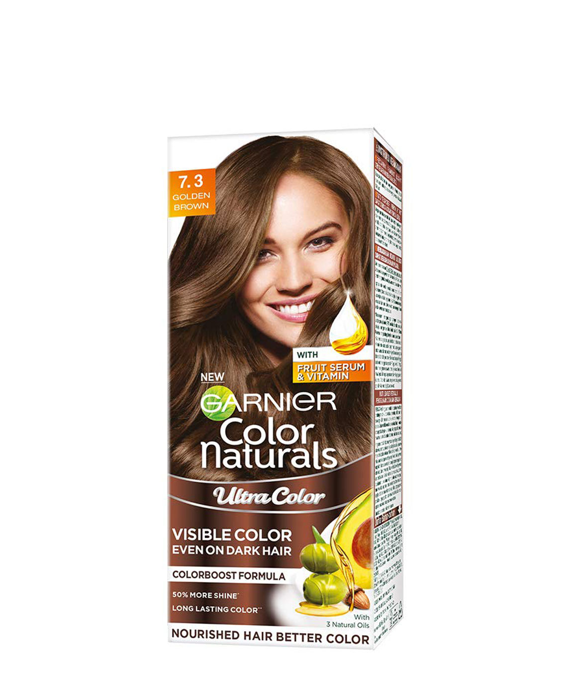 Garnier Color Naturals Crme Riche Hair Color, 730 Golden Brown, 55ml + 50gm