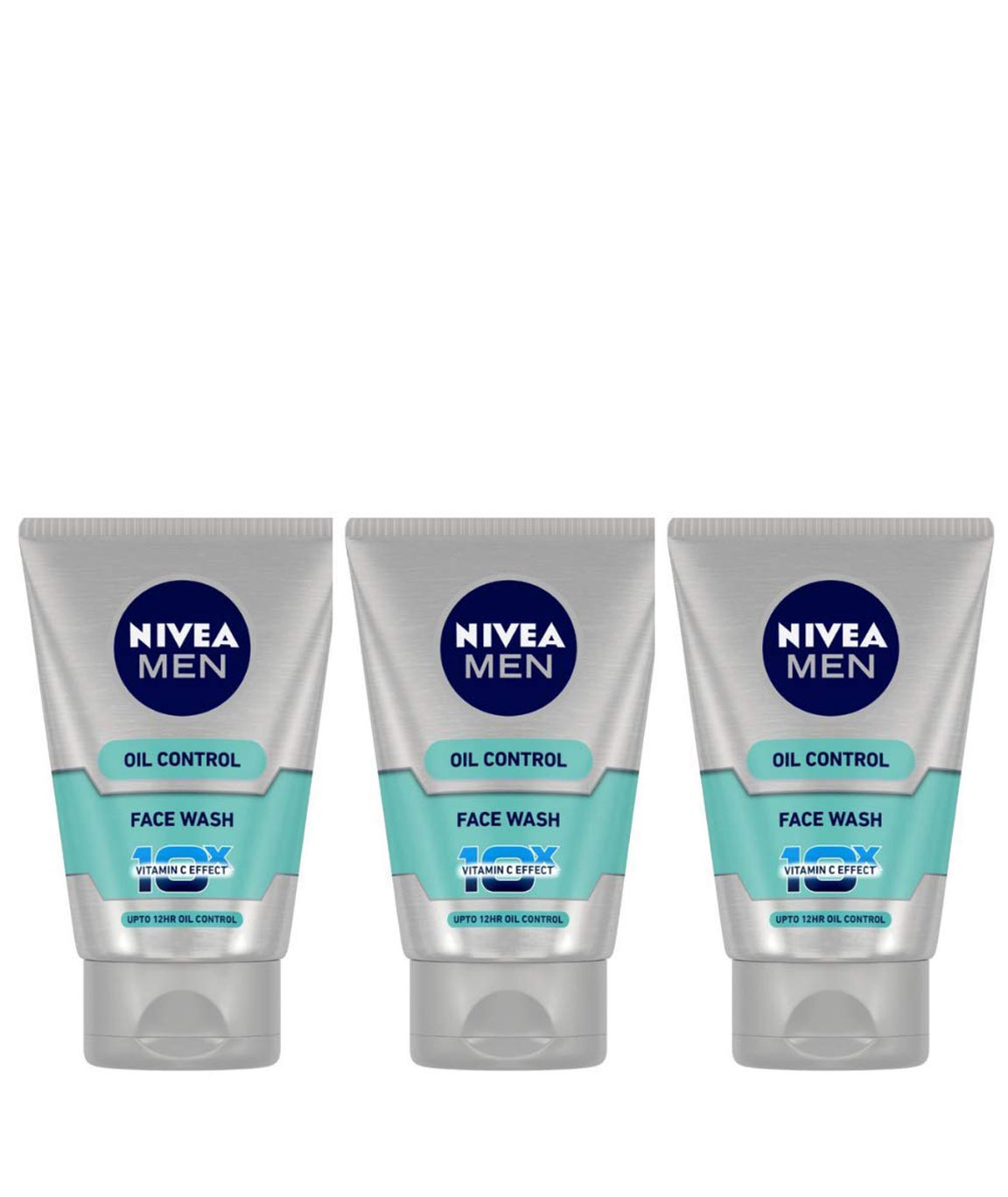 Nivea Men Oil Control Face Wash 10X whitening, 100 gm (Pack of 3)