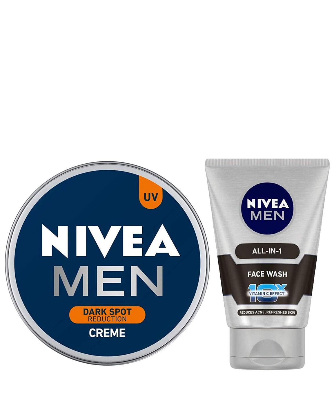 NIVEA MEN Cream, Dark Spot Reduction, 150ml and NIVEA MEN Face Wash, All-in-One, 100ml