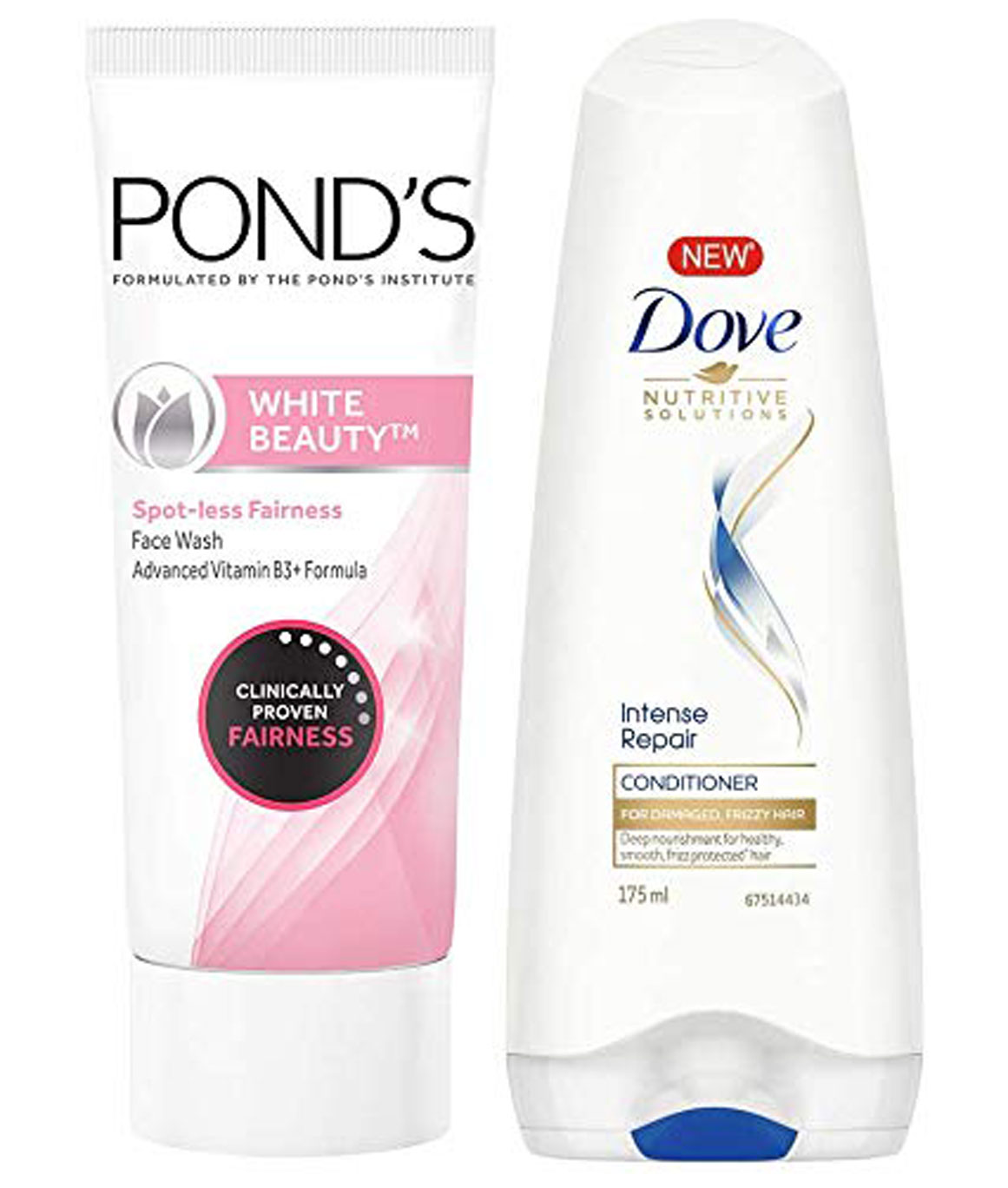 Ponds White Beauty Spot Less Fairness Face Wash, 200 gm & Dove Hair Therapy Intense Repair Conditioner, 175ml