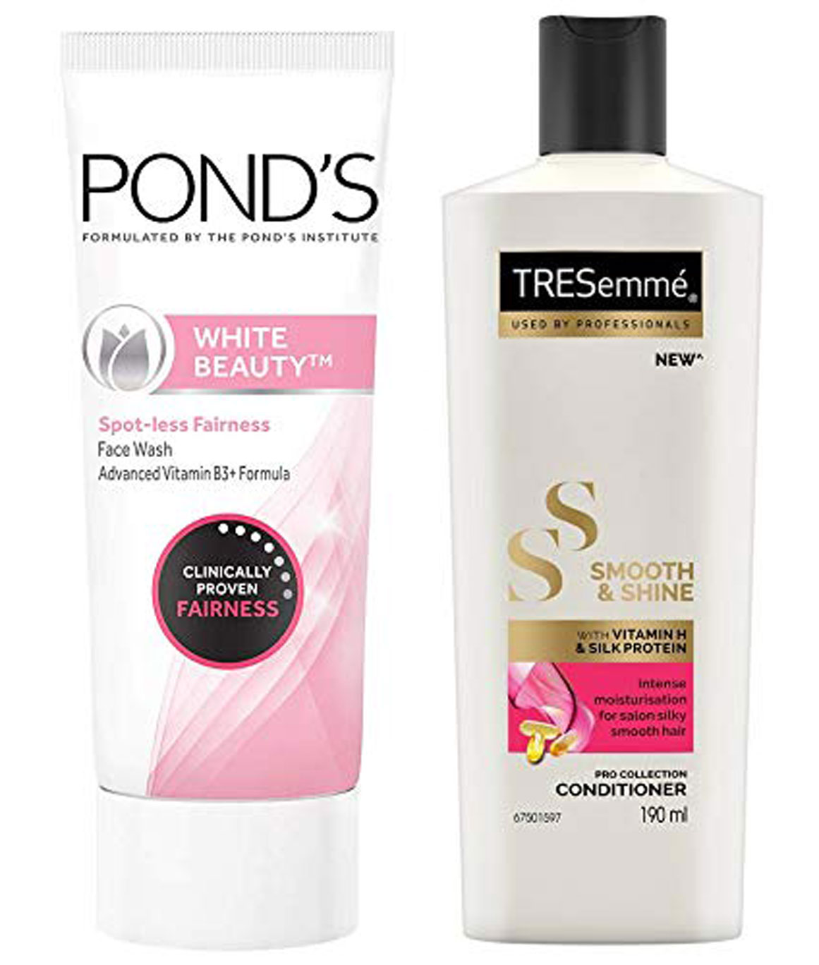 Ponds White Beauty Spot Less Fairness Face Wash, 200 gm & TRESemme Smooth and Shine Conditioner, 190ml