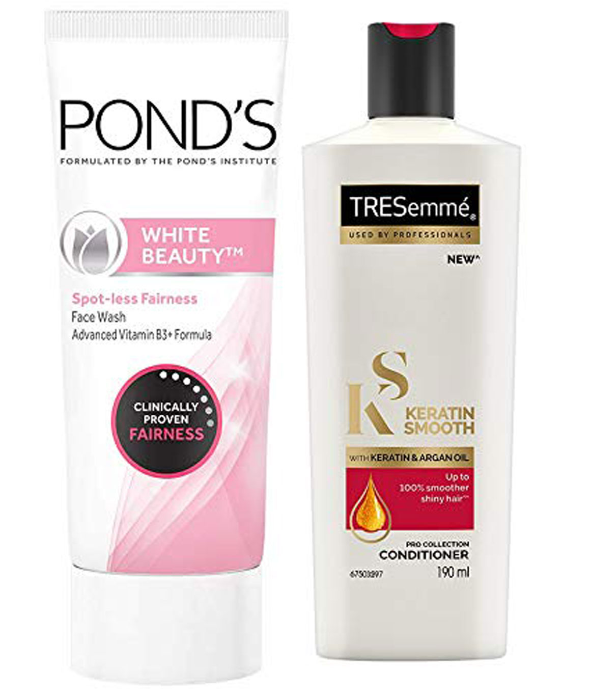 Ponds White Beauty Spot Less Fairness Face Wash, 200 gm & TRESemme Keratin Smooth Conditioner, 190ml