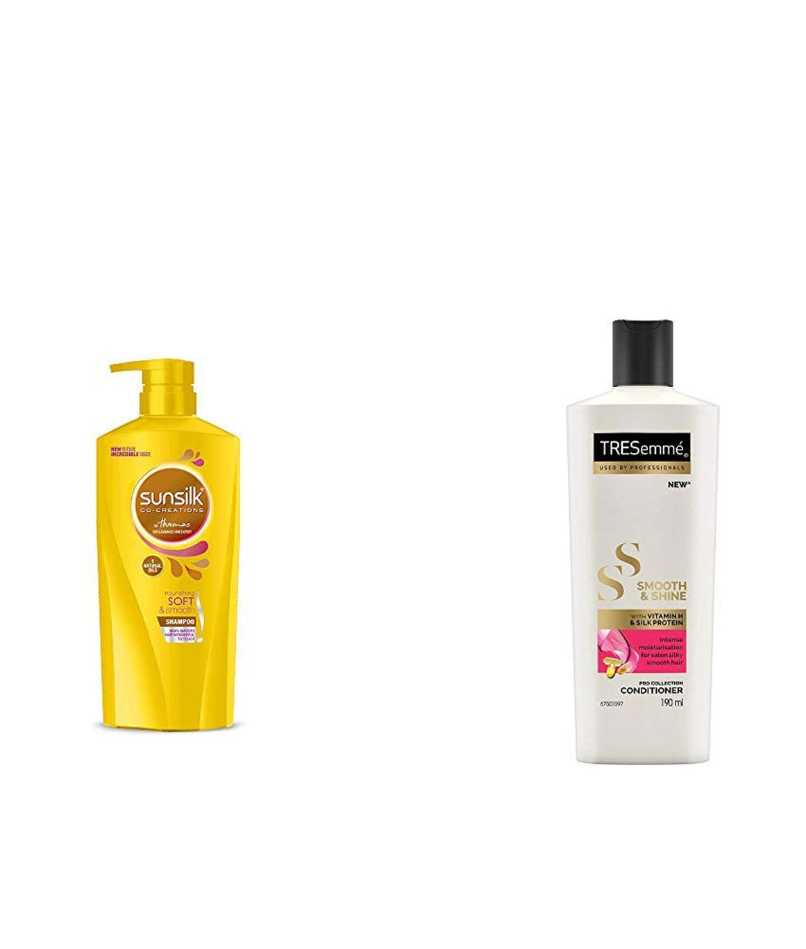 Sunsilk Nourishing Soft & Smooth Shampoo 650ml & TRESemme Smooth and Shine Conditioner, 190ml