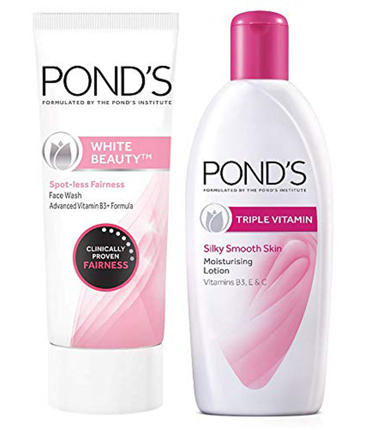 Ponds White Beauty Spot Less Fairness Face Wash, 200 gm & Ponds Triple Vitamin Moisturising Body Lotion, 300ml