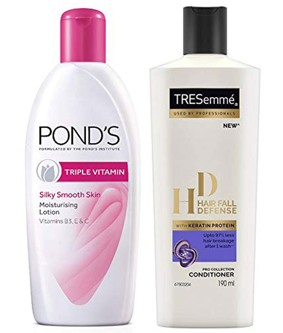 Ponds Triple Vitamin Moisturising Body Lotion, 300ml & TRESemme Hair Fall Defense Conditioner, 190ml