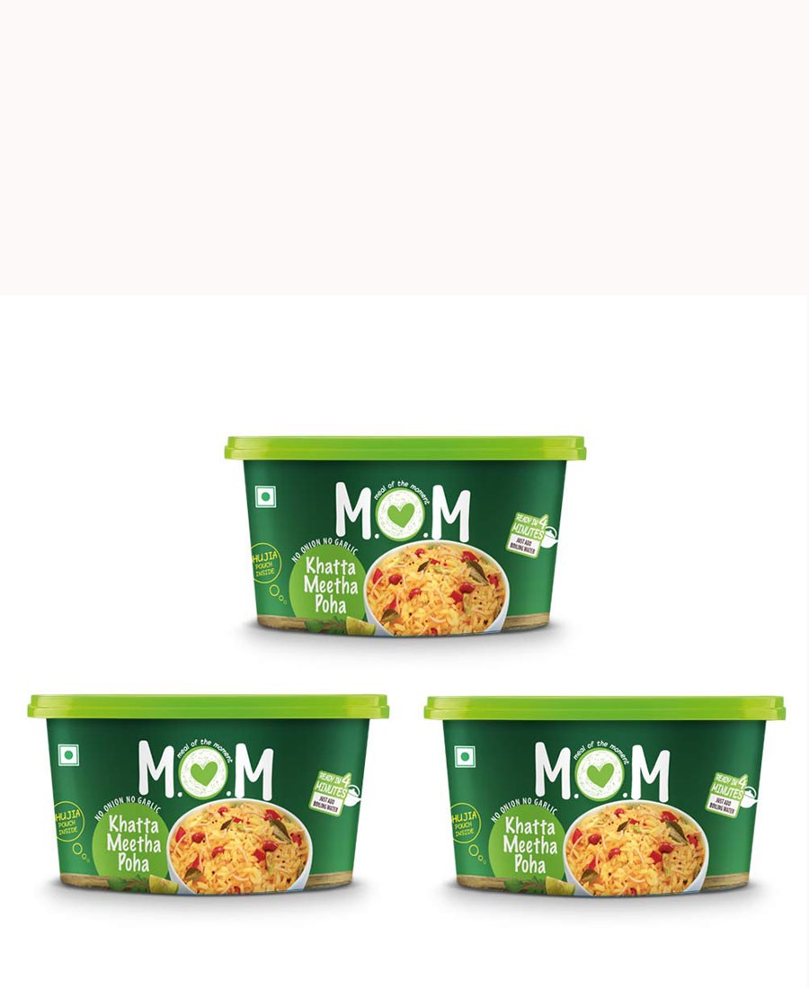 Moms Khatta Meetha Poha Tube  87gm ( pack of 3)