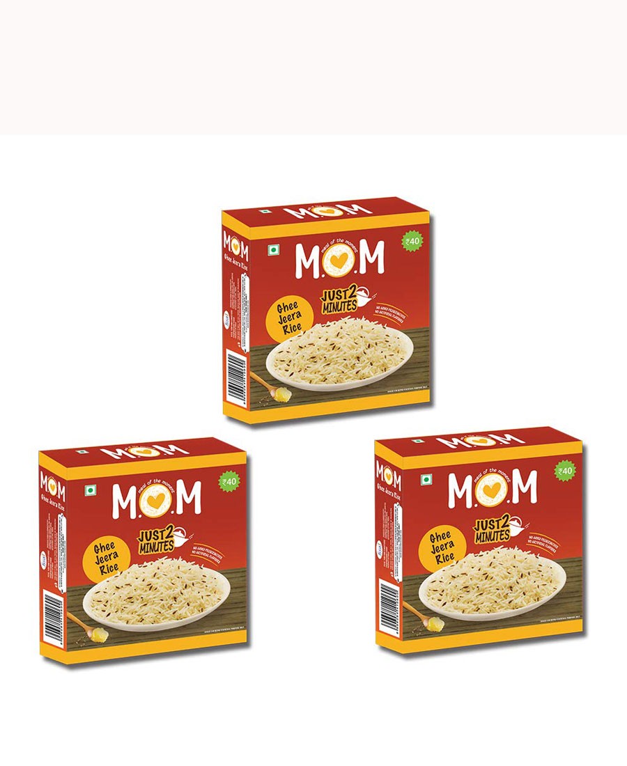 Moms Ghee jeera rice Pouch 80gm (pack of 3)