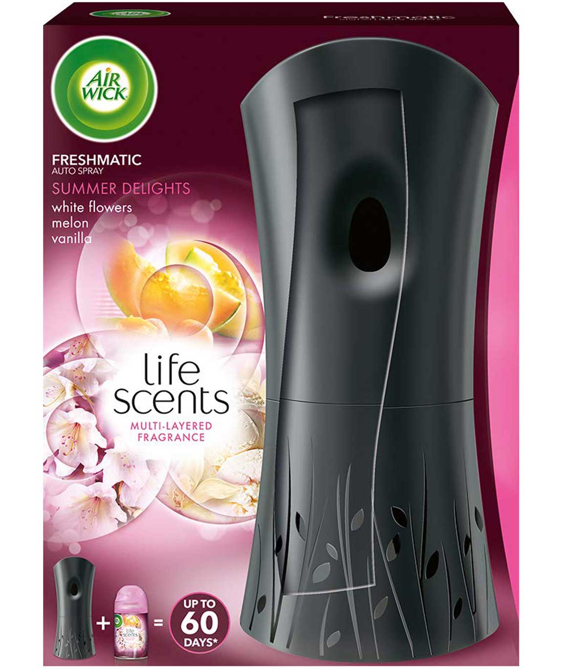 Airwick Freshmatic Life Scents Air-freshner Complete Kit [Machine + Summer Delights refill - 250 ml]