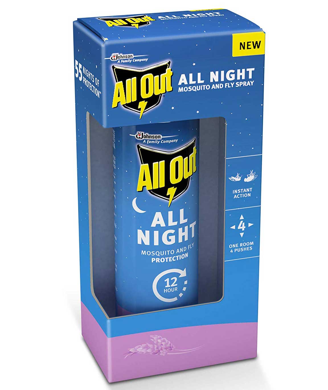 All Out All Night Mosquito and Fly Spray, 30ml