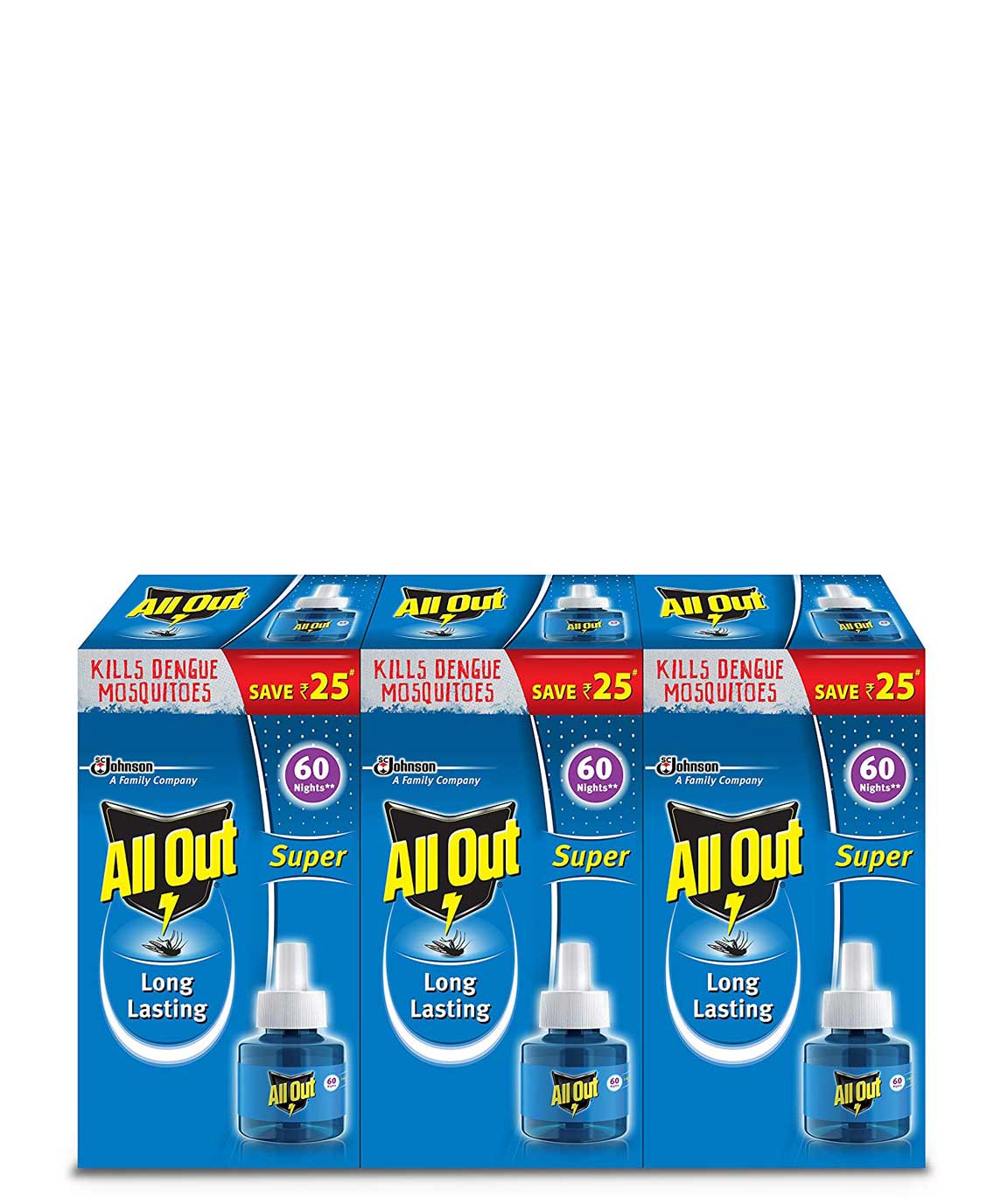 All Out Super 60 Night Triple Refills Pack