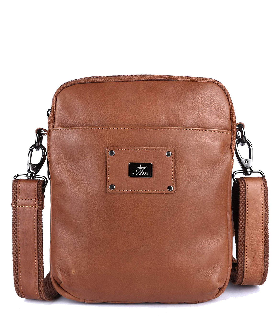 Am Leather Handmade LEEMBRUIN Colour Leather Messenger Bag Shoulder Bag for Men and Women