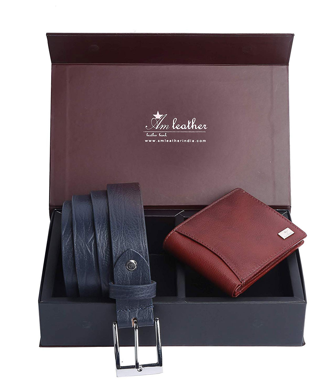 AM LEATHER Signature Style Leather Corporate Gift (Wallet+Belt)