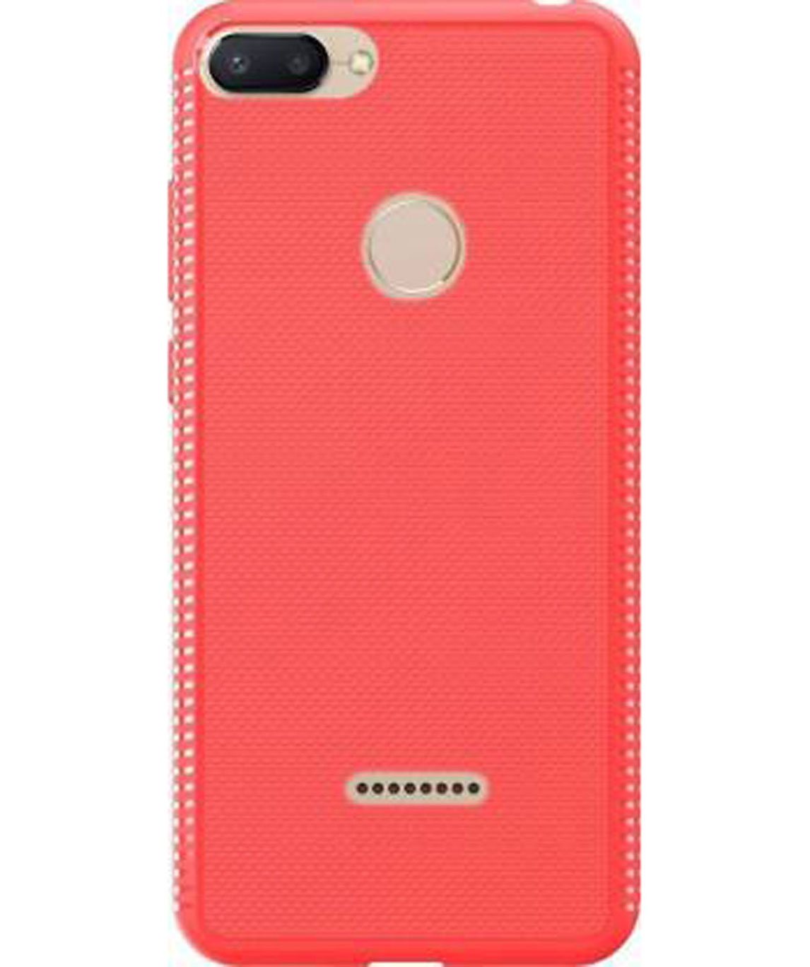 BACK COVER FOR MI REDMI 6 (CRIMSON RED, CAMERA BUMP PROTECTOR)