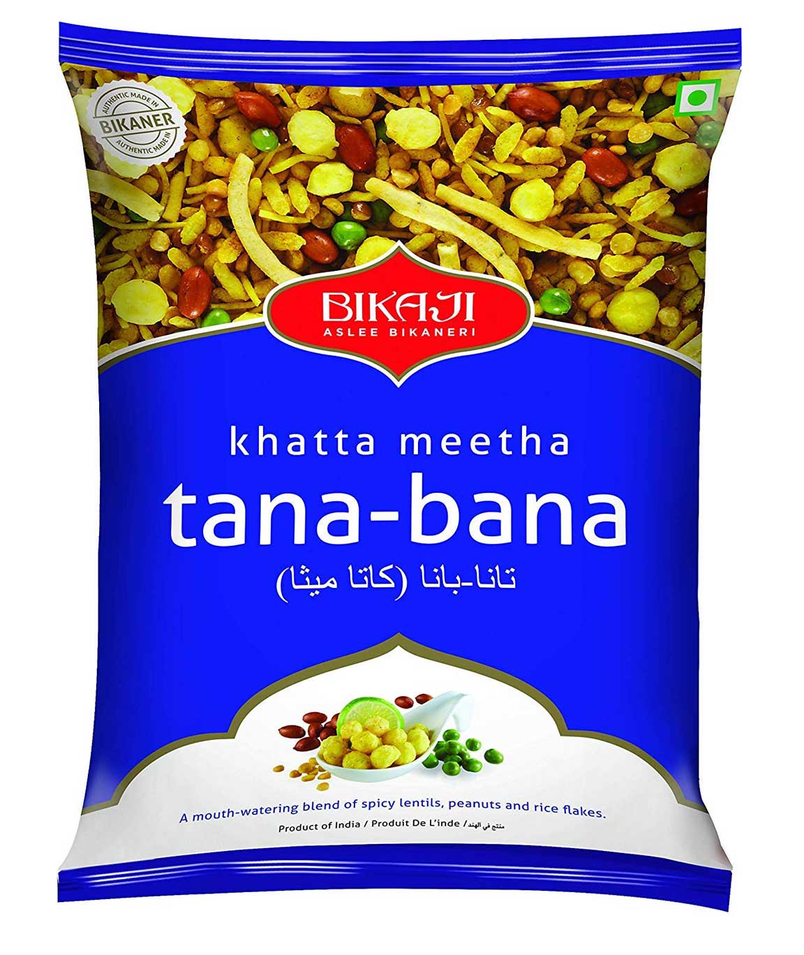 Bikaji Combo Pack - Khattha Meetha Tana-Bana 400g - Special Marwari Sev 400gm - Indian Namkeen Snacks (Pack of 2)