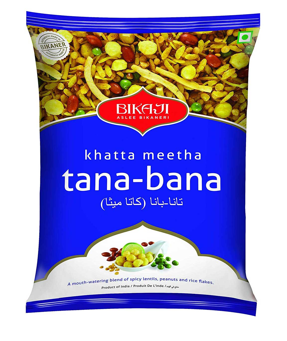 Bikaji Combo Pack -Khattha Meetha Tana-Bana 200gm - Aloo Bhujia Tana-Tan 400gm - Ratlami chatpata sev 400gm - Indian Namkeen Snacks - (Pack of 3)