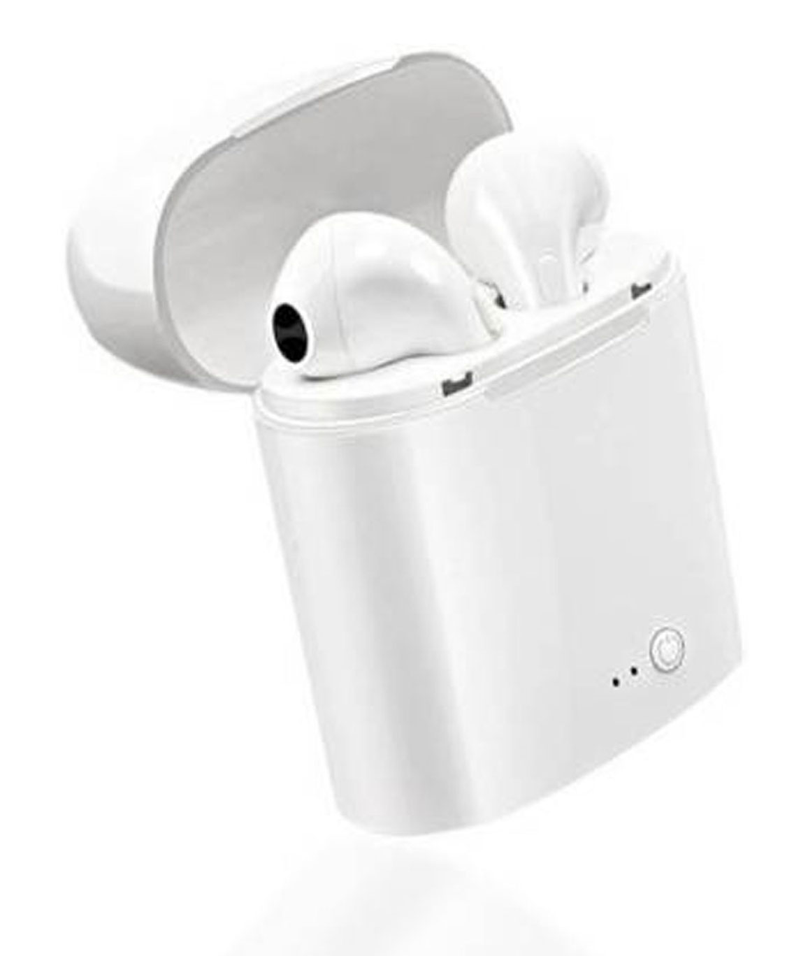 DOUBLE BLUETOOTH HEADSET WITH MIC (WHITE, IN THE EAR)