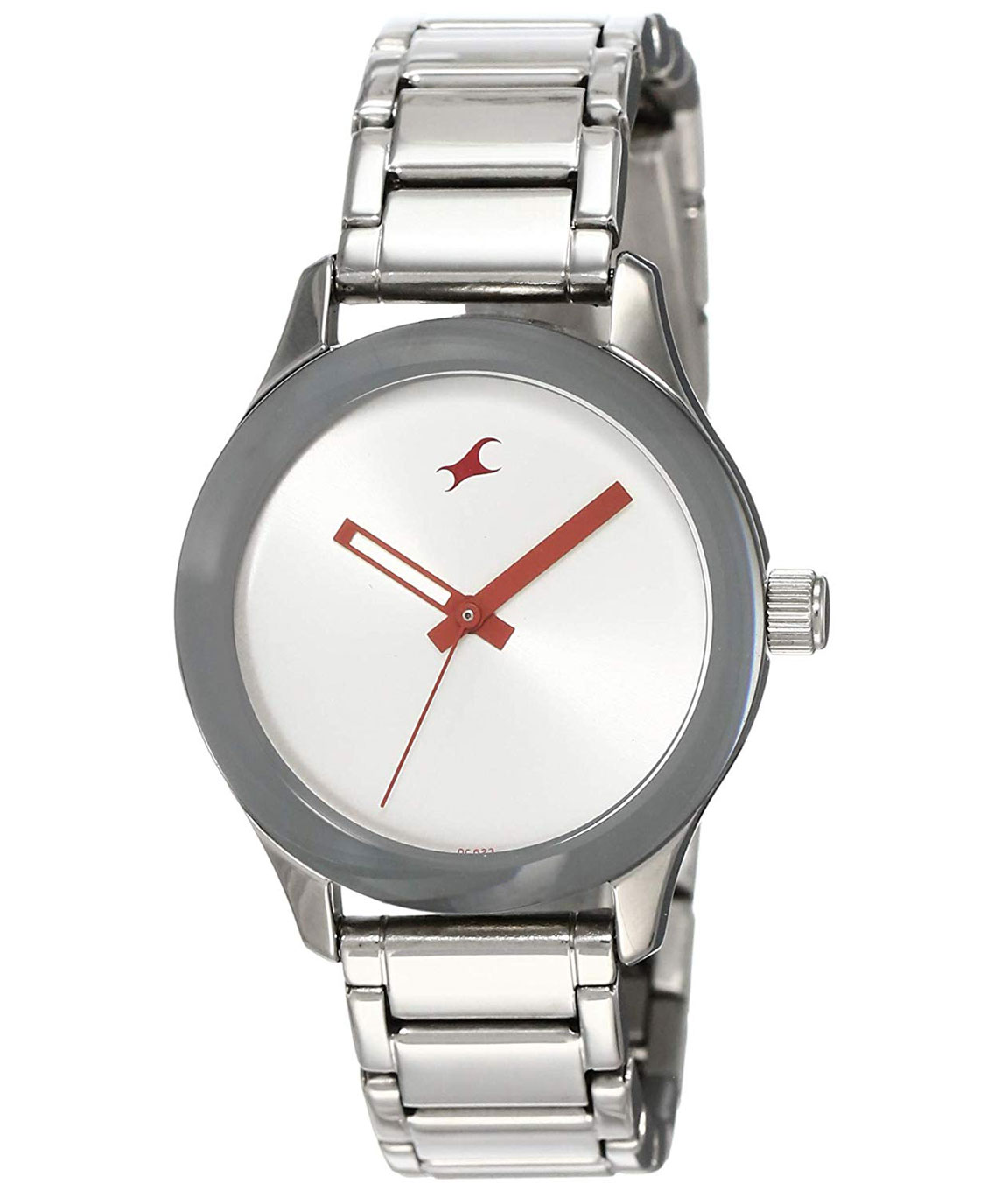 Fastrack Monochrome Analog Silver Dial Women`s Watch