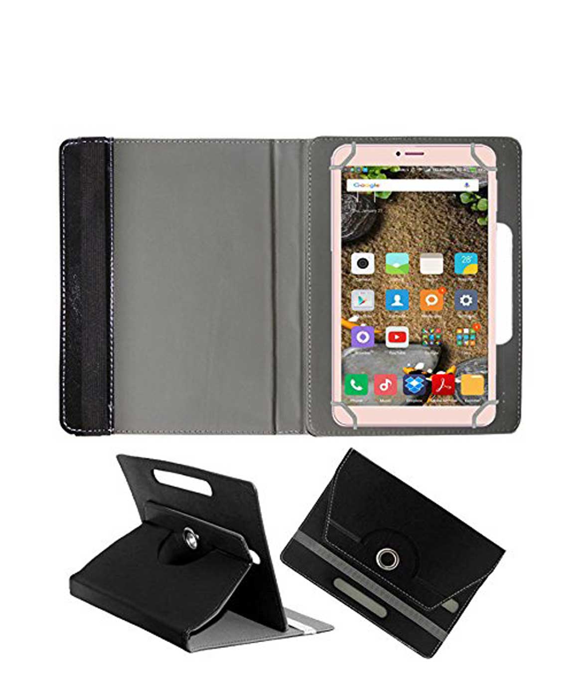 Fastway Rotating 360° Leather Flip Case For I Kall N1 (2+16GB) with 4G VOLTE 16 GB 8 inch with Wi-Fi+4G Black