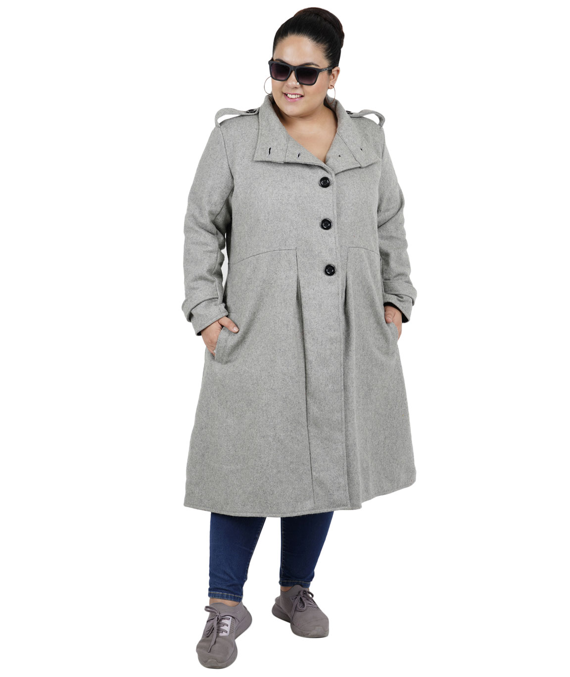 FAZZN Long Woolen Coats (Gray)